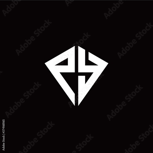 Free Download Initial P Y letter with kite modern style logo template vector - GFXLoad