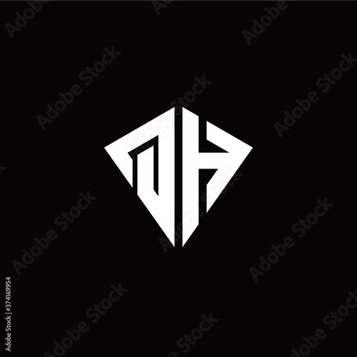 Free Download Initial Q H letter with kite modern style logo template vector - GFXLoad