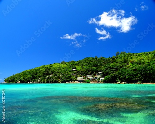 Seychelles  Indian Ocean  Praslin Island  east coast  Anse Petite Cour