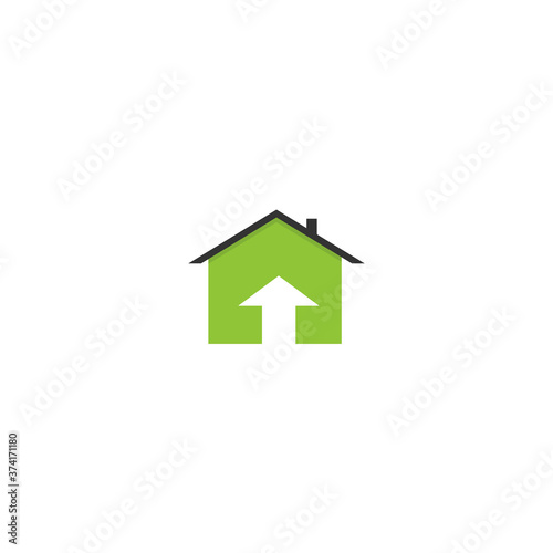 Illustration Vector Graphic of Green Arrow House Logo
