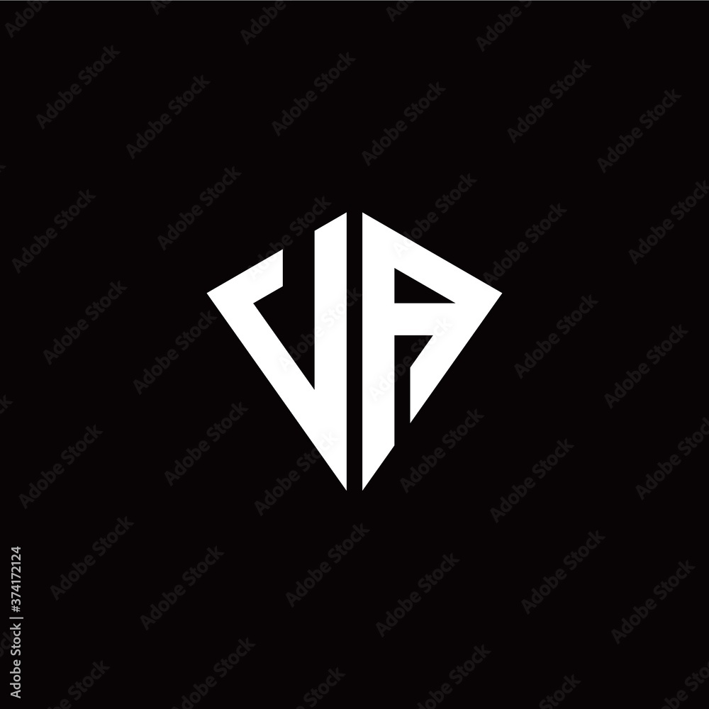 Initial V A letter with kite modern style logo template vector Initial V A letter with kite modern style logo template vector