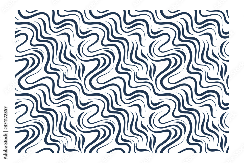 Horizontal seamless pattern of diagonals waves of the acute form. 