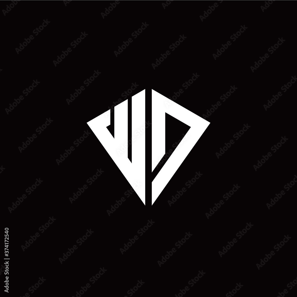 Initial W D letter with kite modern style logo template vector Initial W D letter with kite modern style logo template vector