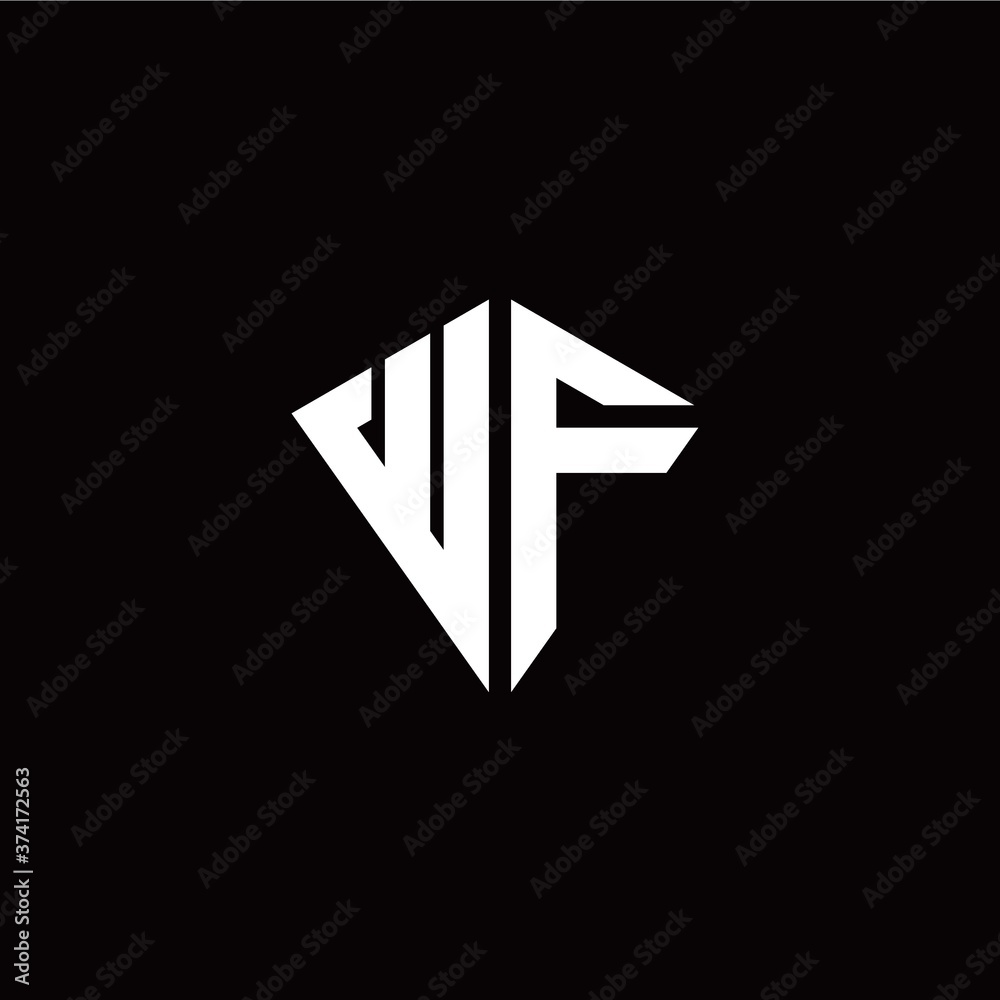 Initial W F letter with kite modern style logo template vector Initial W F letter with kite modern style logo template vector