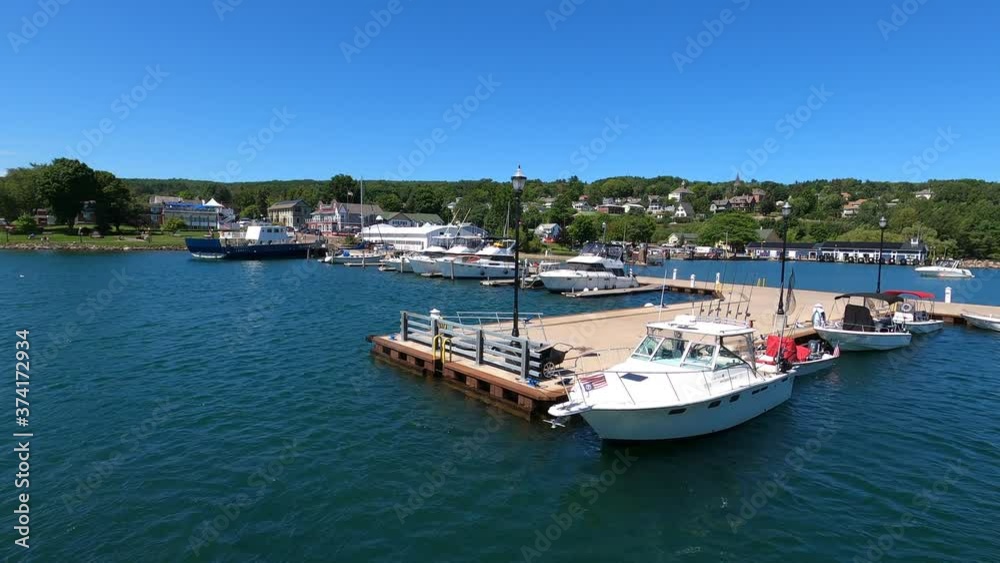 City of Bayfield in Northern Wisconsin, view from the Lake Superior City of Bayfield in Northern Wisconsin, view from the Lake Superior