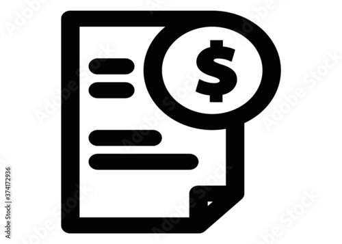 Invoice Pad icon. Vector pictograph style is a flat symbol, color, chess transparent background. Designed for software and web interface toolbars and menus. 