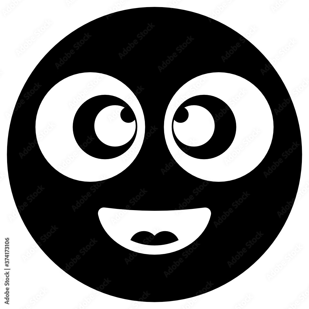 Slightly happy icon, facial expression concept Slightly happy icon, facial expression concept