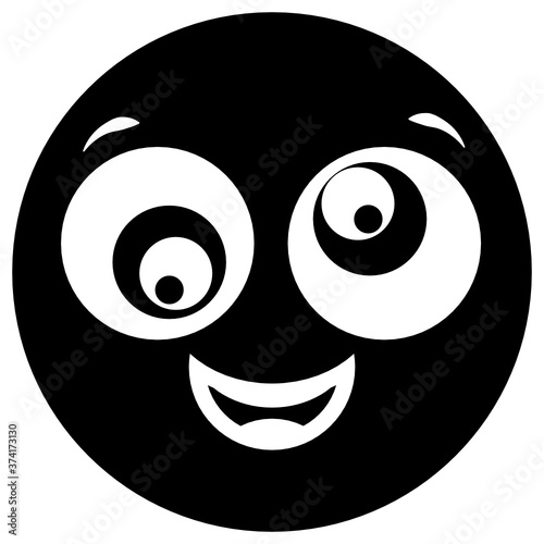 
A solid vector design of astonished emoji, emoticon in flat style 
