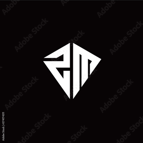 Free Download Initial Z M letter with kite modern style logo template vector - GFXLoad