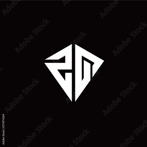Free Download Initial Z Q letter with kite modern style logo template vector - GFXLoad