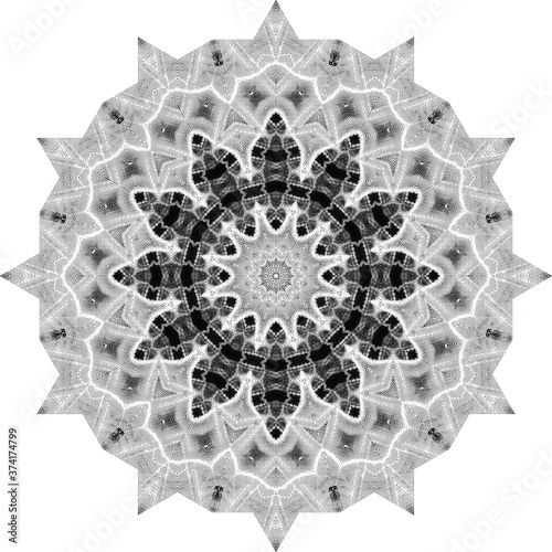 Halftone ornament, monochrome pattern. Drawing vintage style. Grunge texture. Points vintage drawing. Abstract art background. Modern symmetric pattern. Festive art backdrop. Creative vector element
