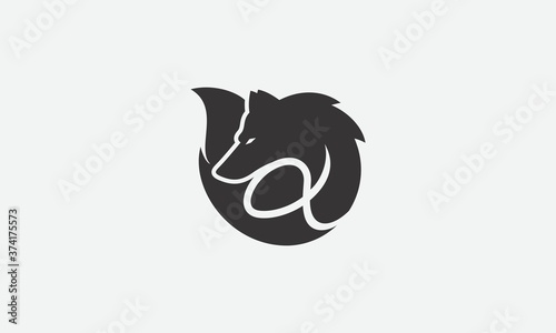 Alpha Wolf Symbol Logo Vector Illustration #2