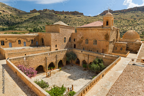 Historical Dayrul Zafaran Syrian Orthodox monastery complex in Mardin, Turkey.
