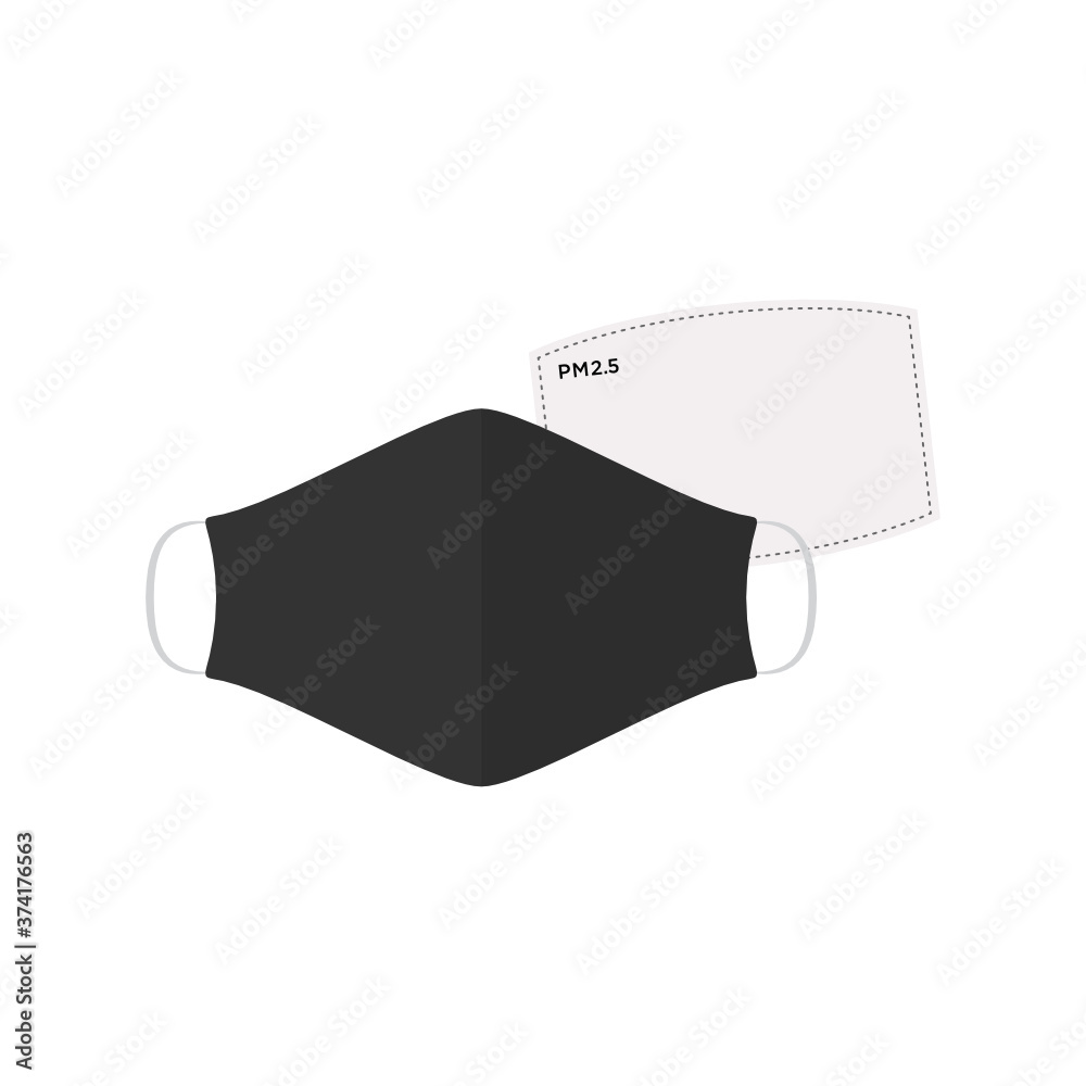 N95 Mask. KF94. KF94. Face Covering, Face Mask Icon, Isolated