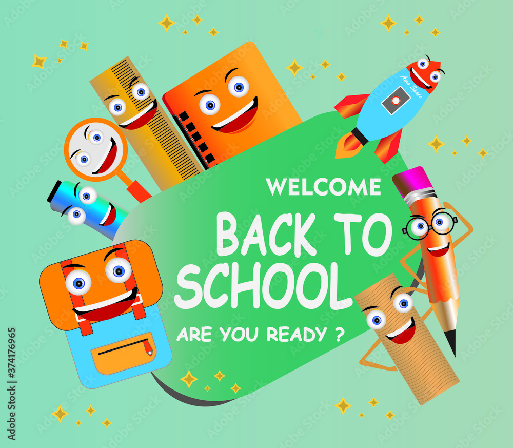 Fototapeta premium back to school