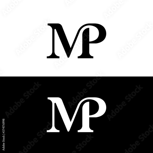 Letter MP logo. Icon vector.