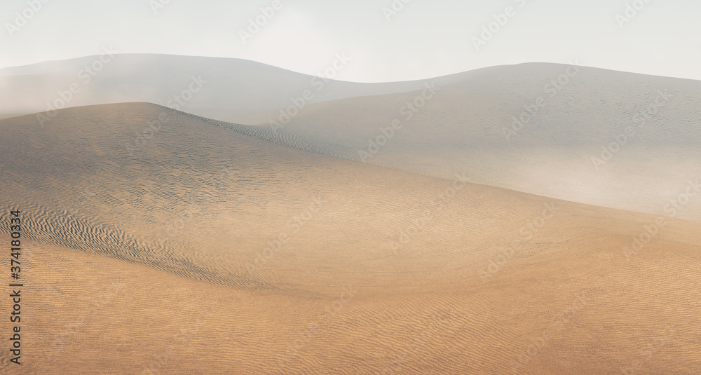 Fotografie Sahara desert with sandstorm