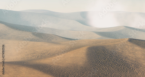Fototapeta Naklejka Na Ścianę i Meble -  Sahara desert with sandstorm