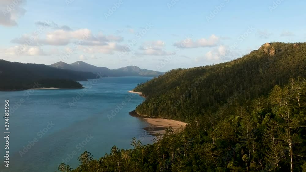 Drone Shot over Whitsundays Bush in Australia Drone Shot over Whitsundays Bush in Australia