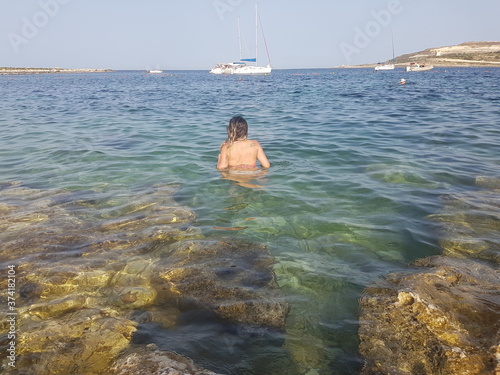 girl on the sea