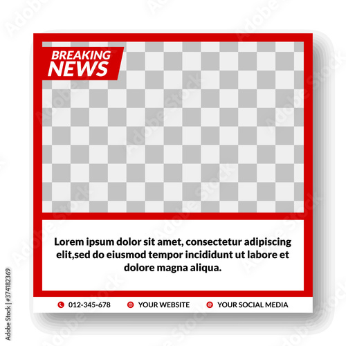 social media banner template. information social media post.