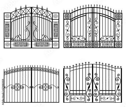 silhouettes of gates vector