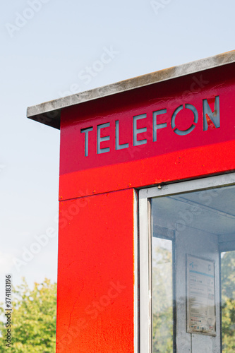 Telephone box in Oslo, Norway