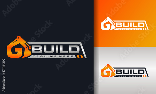 excavator building logo