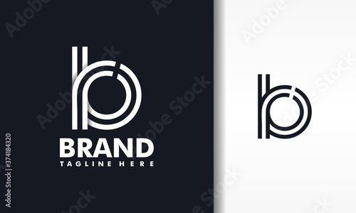 monogram letter br logo photo