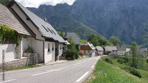 Small village in Slovenian Alps. photo