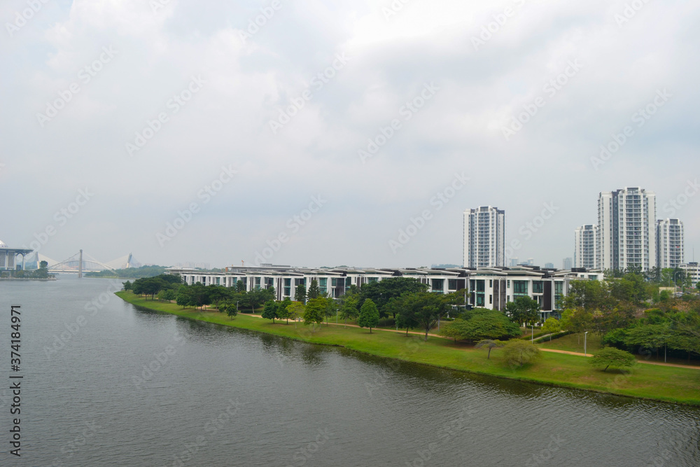 view of putrajaya canal of malaysia