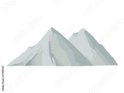 mountains on the white background