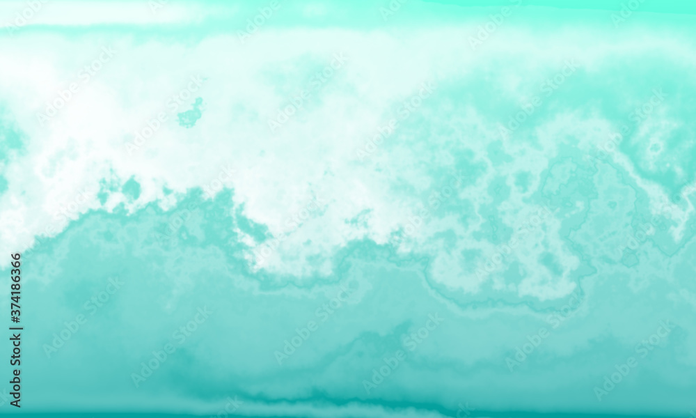 Blue and white wave gradient paper background.Summer beach. abstract watercolor background.