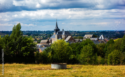 Landscape with view on the village Clermont, Belgium
 photo