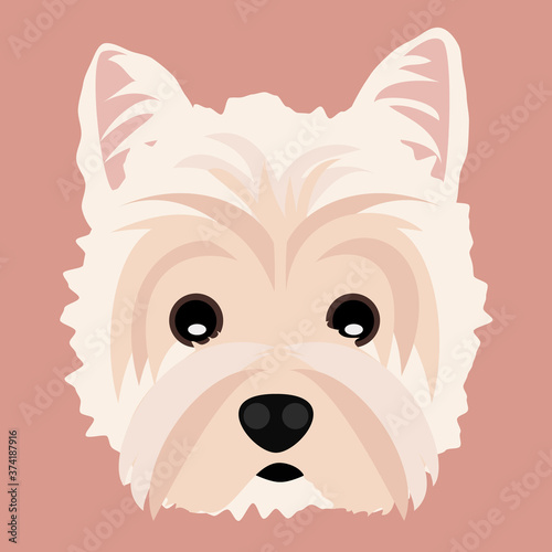 West Highland Terrier White (Westie) Illustration