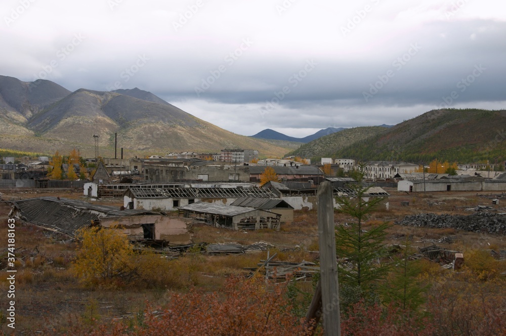 Fototapeta premium Magadan & region abandoned village