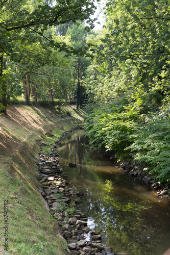 Fluss in Herford  NRW  Deutschland