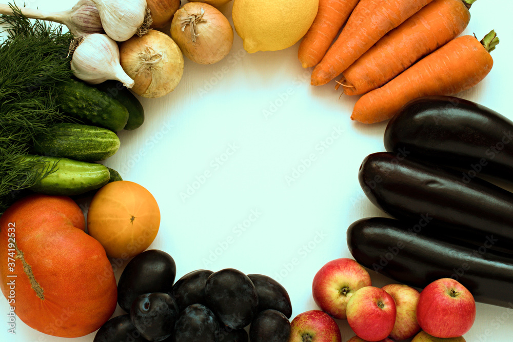 vegetables and fruits on the table vegetables and fruits on the table