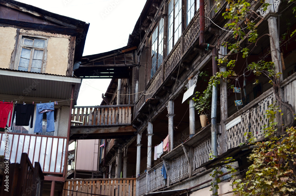 Old Unrestored Tbilisi Neighborhood