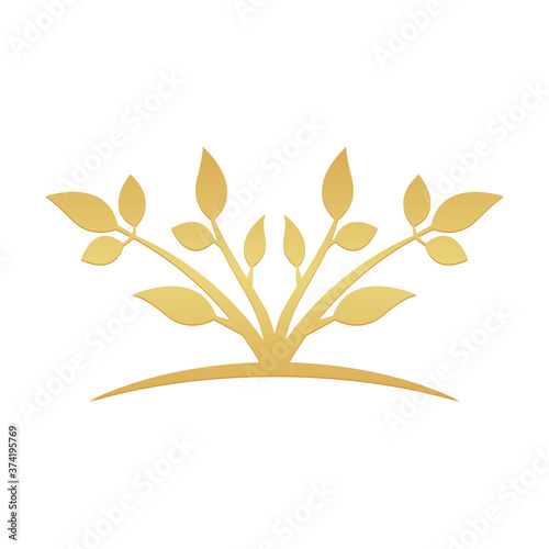 Gold leaf logo