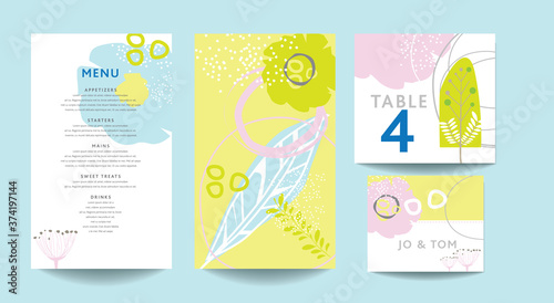 Scandinavian art and graphic design inspired blank templates