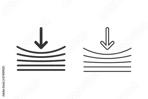 Resilience line icon on white. Vector illustration