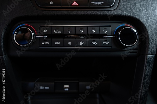 Automatic car air conditioner control panel.