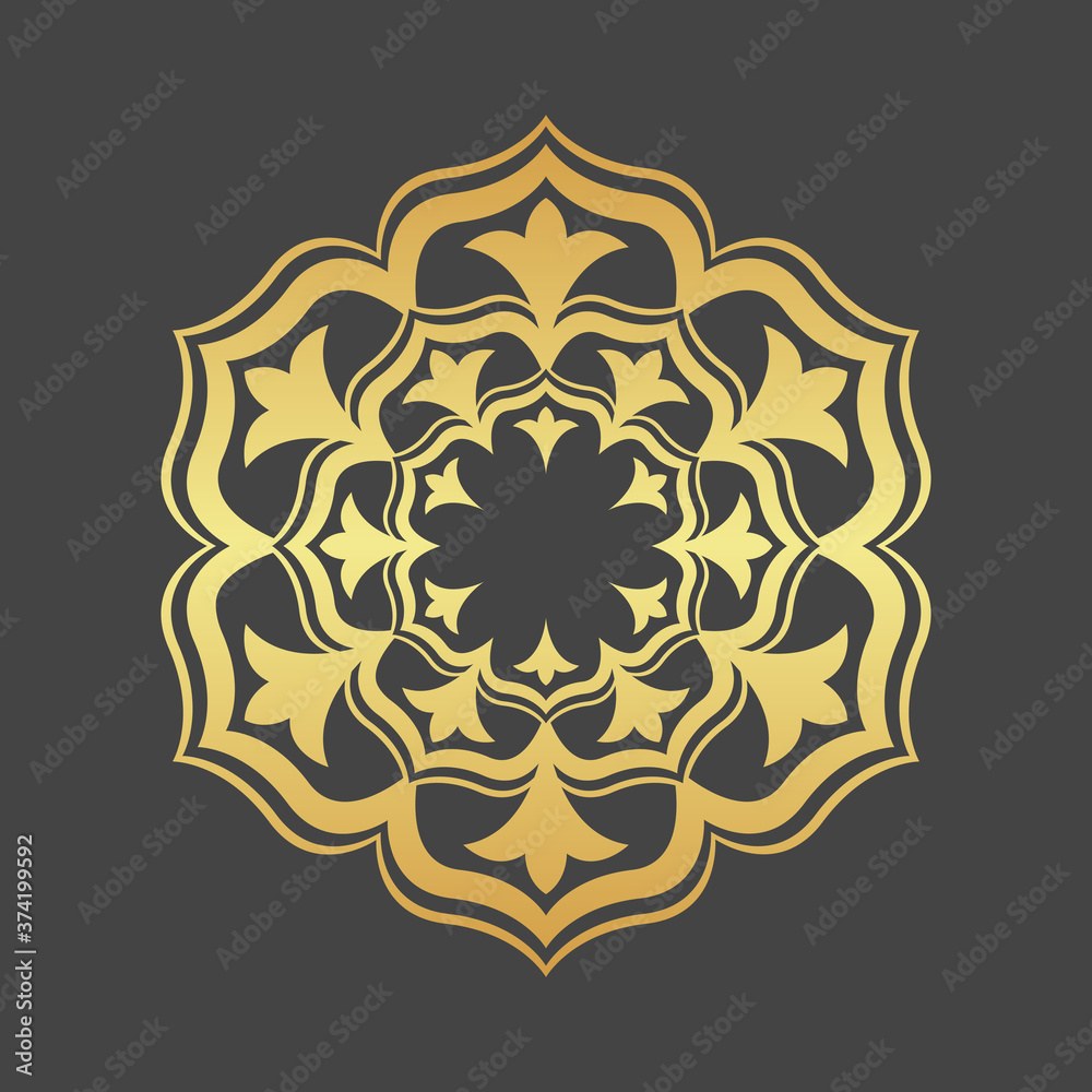 Gold foliage element Gold foliage element