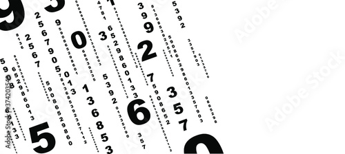 background with numbers in rhythmic dimensions.	