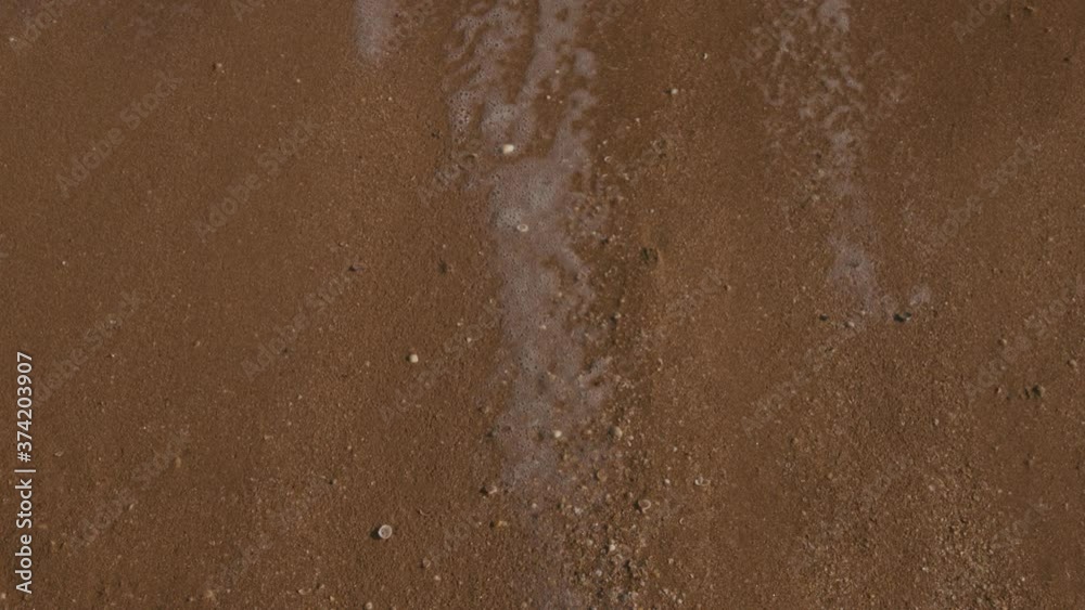 Сame lapping in the bay and leave shells and foam Сame lapping in the bay and leave shells and foam