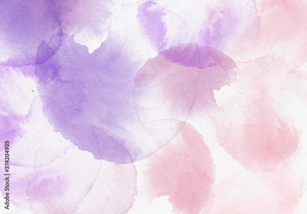 Watercolor textured background - pink and purple colors