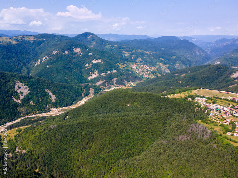 Aerial view of Belintash area at Rhodope Mountains, Bulgaria