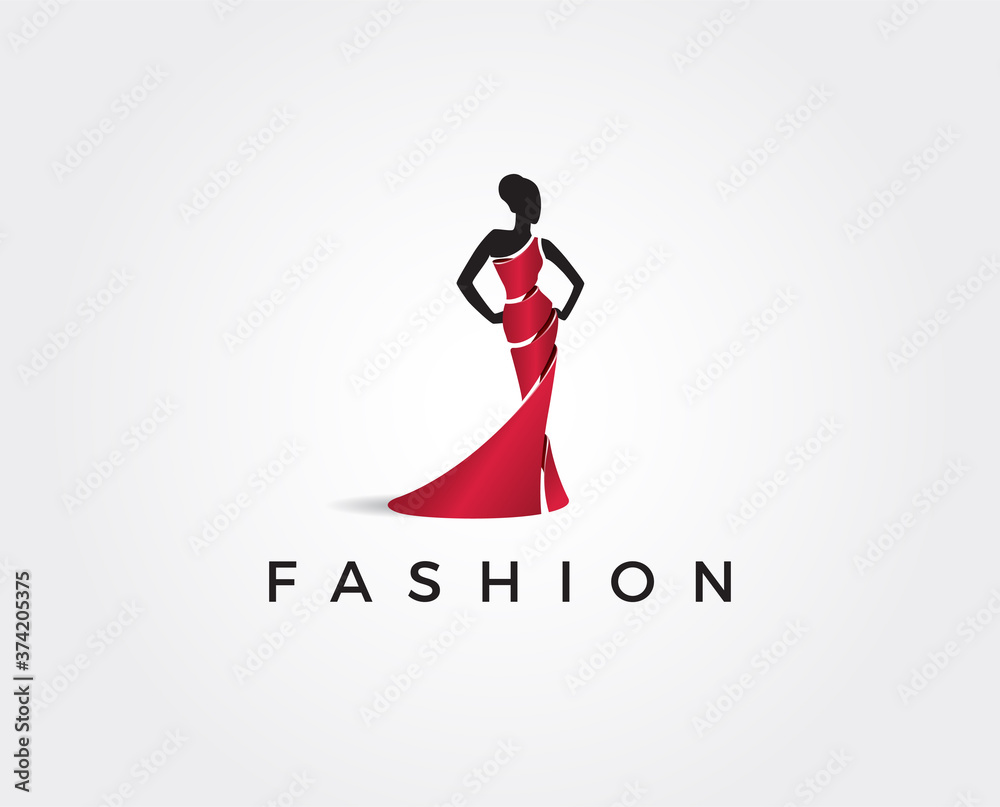 minimal fashion logo template - vector illustration - obrazy, fototapety, plakaty 