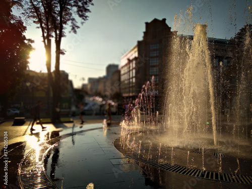 fountain in front of the fountain